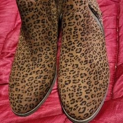 Women's Leopard Print Boots Size 11