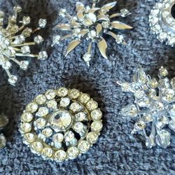 6 Peices Vintage Rhinestone Jewelry