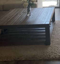 Square Coffee Table in Washed Grey