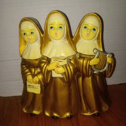 Vintage Rare 1960 Nun Wind Up Musical Choir Figurine Me $30 Them $52  Look Below 👇