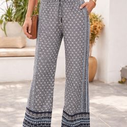 Anne Carson Printed Drawstring Pants – Women’s Medium