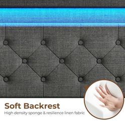 Cama twin Con luces led,estacion de carga y cuatro gavetas colchon incluido