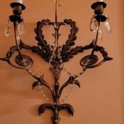 Antique Brass Candle / Set Two