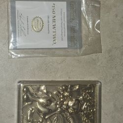23k Gold Plated Mewtwo Card With Certification Of Authenticity 