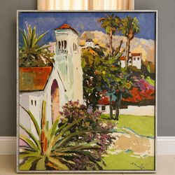Original Oil Painting - Mediterranean Landscape
