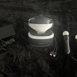 PSVR Headset, controllers, and sensor box (USED ONCE)