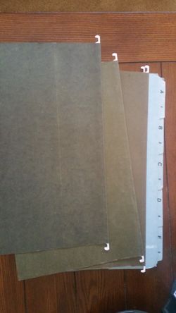 Legal size hanging file folders