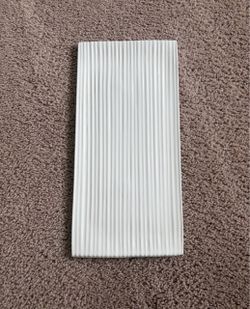 Rare Vintage 1990s Jonathan Adler "Pot Au Porter" Studio Ceramic Tray | White Fluted Rectangular Catchall | Early Handcrafted Studio Pottery