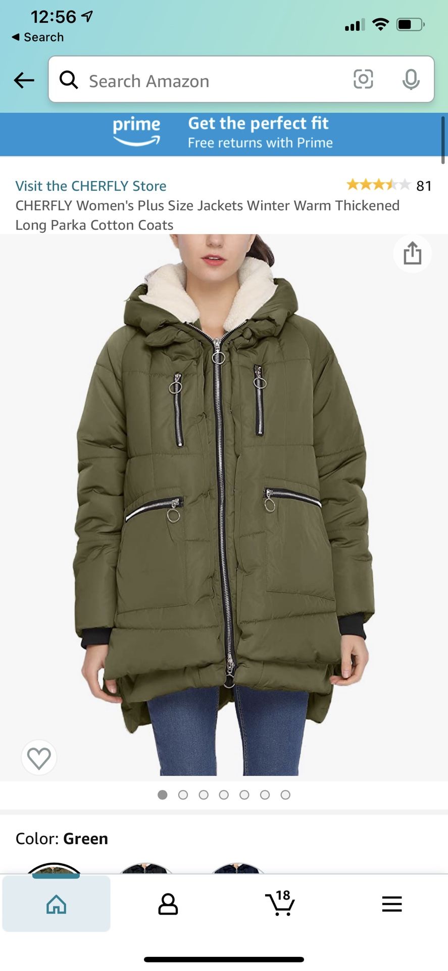 Women’s Cherfly Oversized Parka Medium 