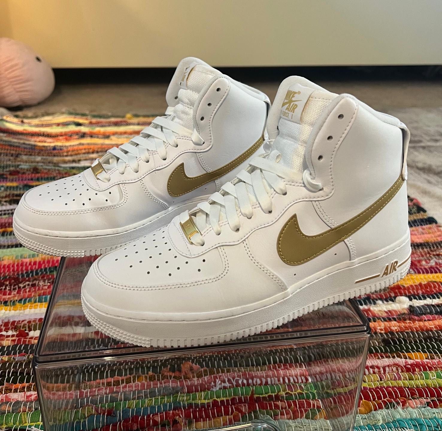 Nike Air Force 1 High ’07 White Gold Men’s Size 9 EU 40.5