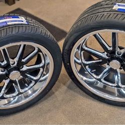 20x8 20x9.5 US MAGS RAMBLER U117 WHEELS RIMS TIRES CHEVY CAMARAO CHEVELLE 5x120