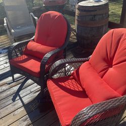 Patio Joy Wicker Rocking Chairs