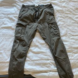 H&M Green Cargo Joggers Size Medium