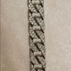 Thick sterling silver bracelet