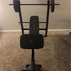 Weight Bench With 80 Pound Weights