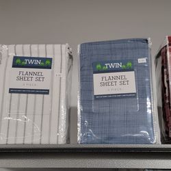 Twin Flannel Sheet Sets. $39 Each