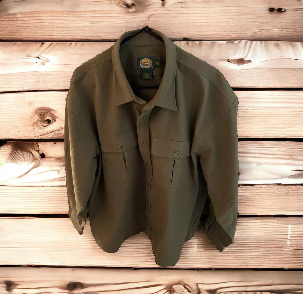 Cabela’s Men’s Vintage 2XL Button Down Shirt Jacket Hunt Fish Heavy Tall ~ New!