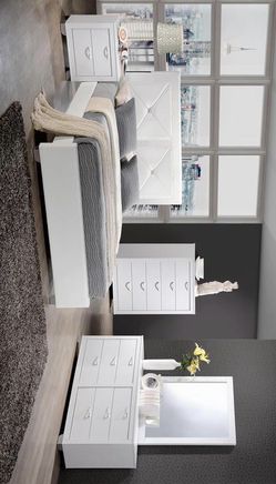 New 4 Pc King Size Bedroom set (King Bed Frame, dresser, mirror, nightstand)