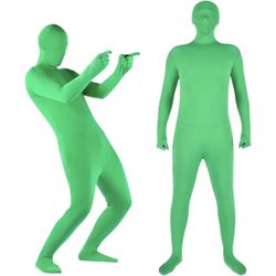 Green ScreenSuit Disappearing Skin Bodysuit Photography, Backdrop Chroma Key-XXL