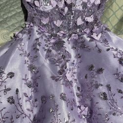 Lavander Strapless Dress