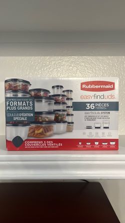 Rubbermaid 36 Pieces, Easy Find Lids
