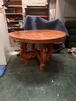 Wood table with 4 chairs