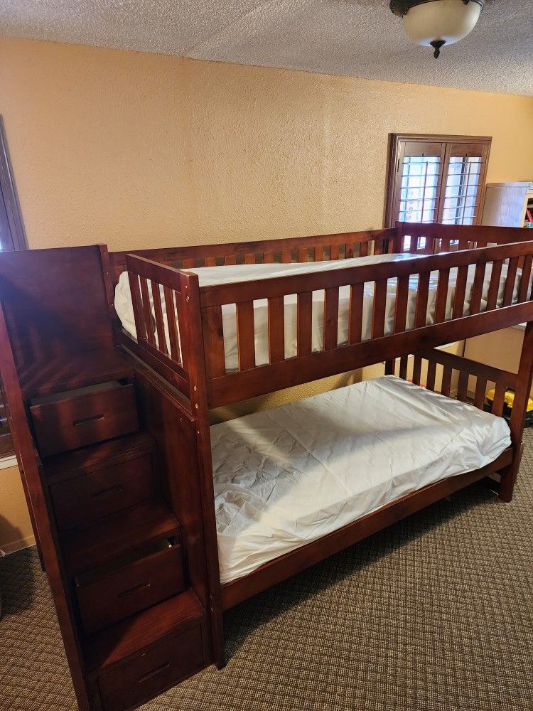 Heavy Duty Bunk Beds From Lacks With Mattress. $500.