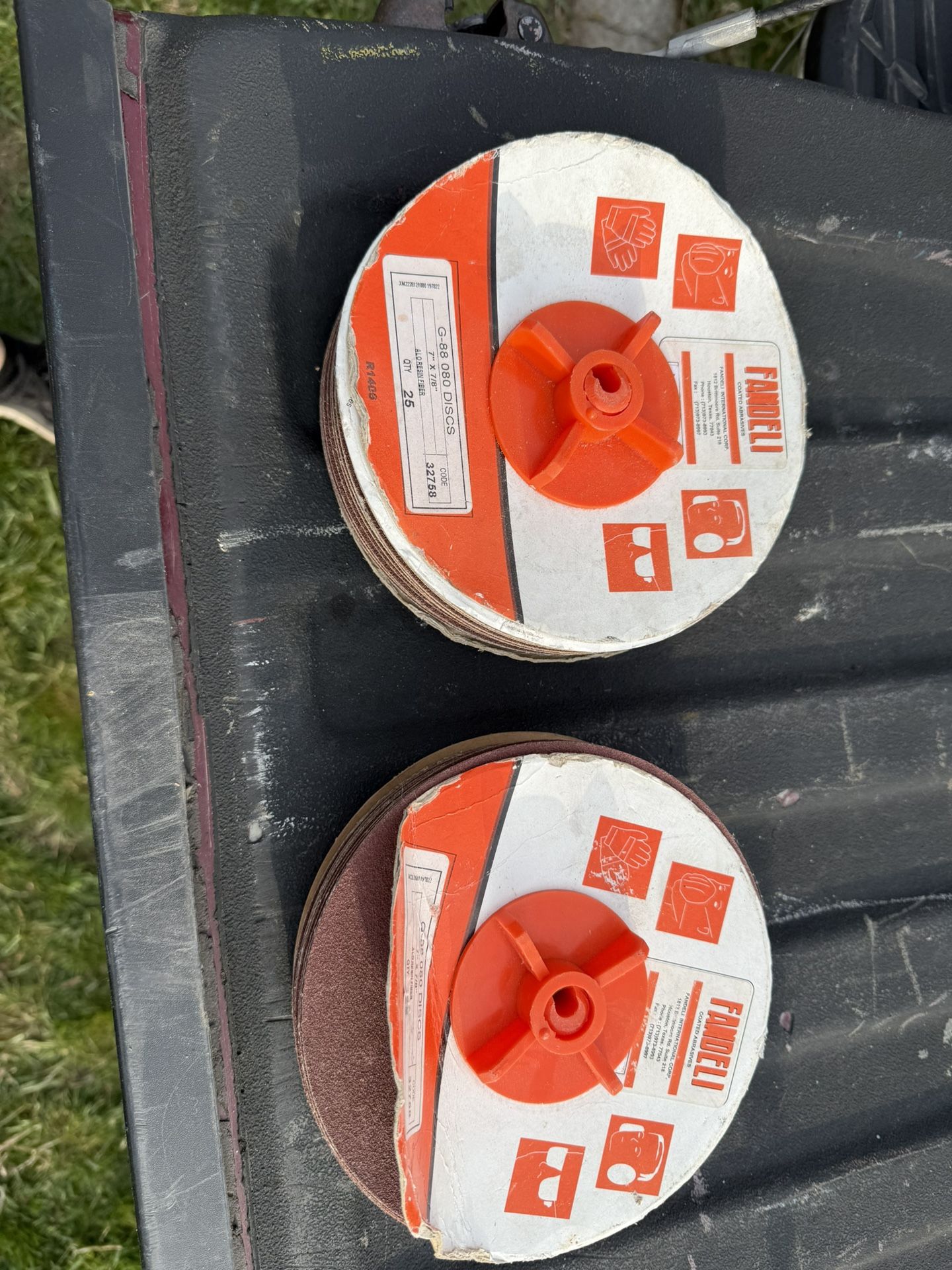 Fandeli 7”x7/8” 80 Grit Sanding Discs