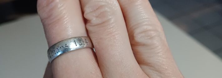 Ring Size 6   *1st Corinthians 13:4 Sterling 