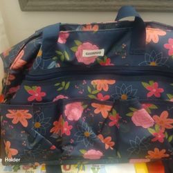 2-Travel Bag Green Floral