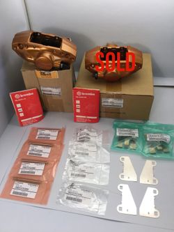 STi Gold Brembo Brake Calipers with Hardware Rear RIGHT Subaru OEM WRX
