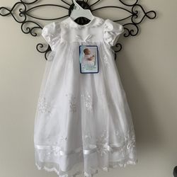 Easter Dress,  Girl Flowers Dress , Size 3 T , Also Baptism Dress for Children , Wedding,holiday 