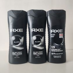 3 Axe Body Wash Black 