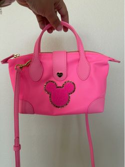Brand New Stoney Clover Pochette Crossbody Bag with Pink Mickey Mouse Patch💖