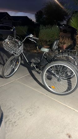 Adult Tricycle with Front and Rear Baskets