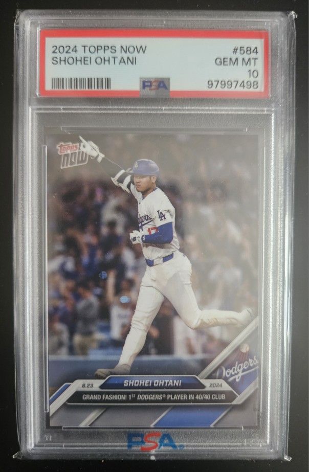 Shohei Ohtani 2024 Topps Now #584 PSA 10 1st Dodger 40/40 Club Grand Slam