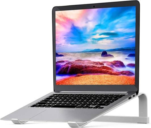new Laptop Stand for Desk,Stable Ergonomic Aluminum Computer Riser Cooling Stand for Mac MacBook Pro/ MacBook Pro Air,HP, Dell, More PC Notebook - 12
