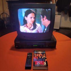 Daewoo 13" CRT TV With Remote And Panasonic VCR VHS Player