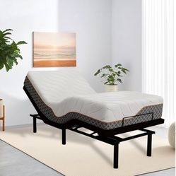 Twin Adjustable Bed With Mattress Wire Remote Control 