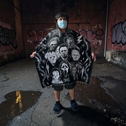 Horror Movie Characters Hooded Poncho