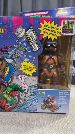 Playmates Teenage Mutant Ninja Turtles 40th Anniversary TOILET TAXI & DONATELLO NIB TMNT