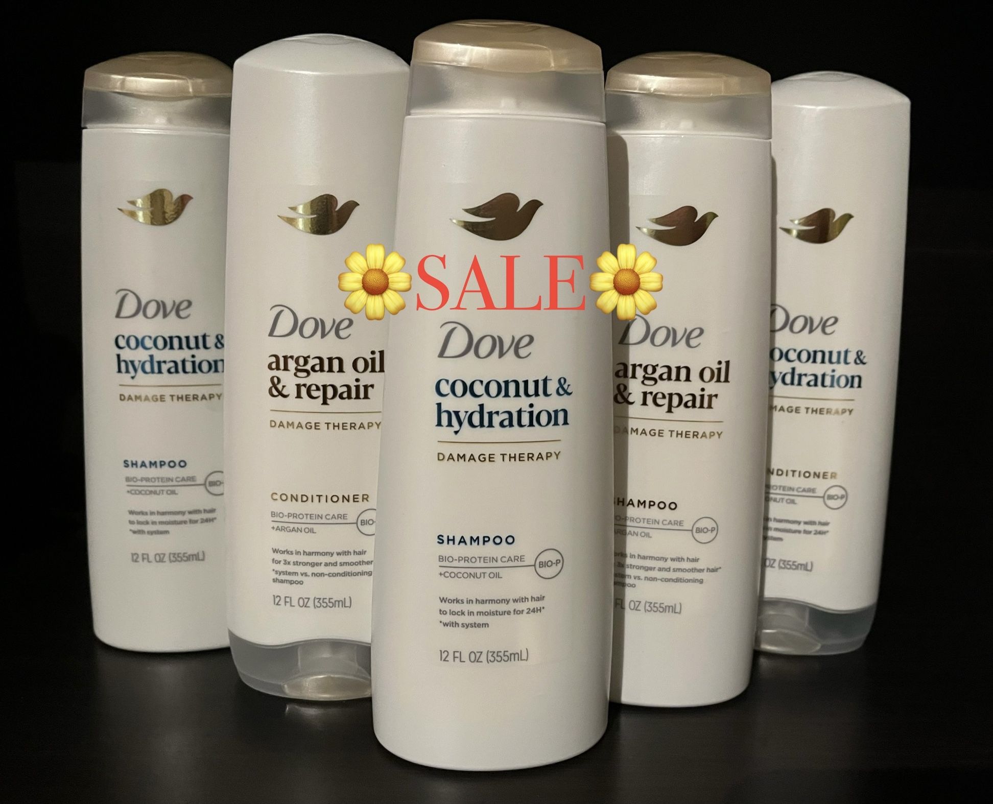 NOW $11.99 ➡️ (PACK OF 4) DOVE SHAMPOO & CONDITIONERS 