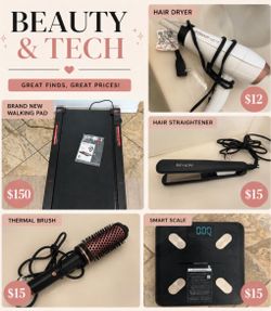 Home technology and beauty- hair iron, walking pad, smart scale