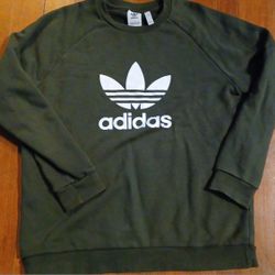 Men's Adidas Sweatshirt Size Xlarge Black White Thick Heavy