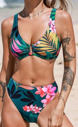 New Two Piece Floral Bikini Swimsuit Set