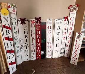 Christmas porch signs