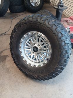 17x9 axd rims 6 lug 6x139 6x5.5 on used tires 35 1250 17