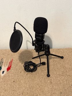 XIIVIO Condenser Microphone with Stand and Pop Filter