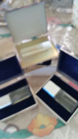 3 silver boxes with eternity and dkny prfume