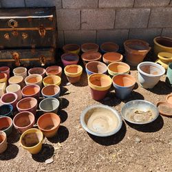 Clay (Terracotta) Flower Pots (Lot 1)